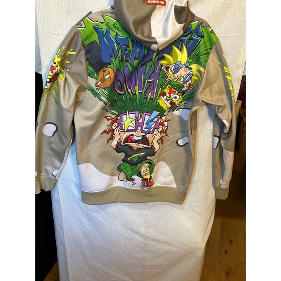 Members Only Nickelodeon Collaboration Graphic Hoodie Sweatshirt Mens Size M - Picture 2 of 8